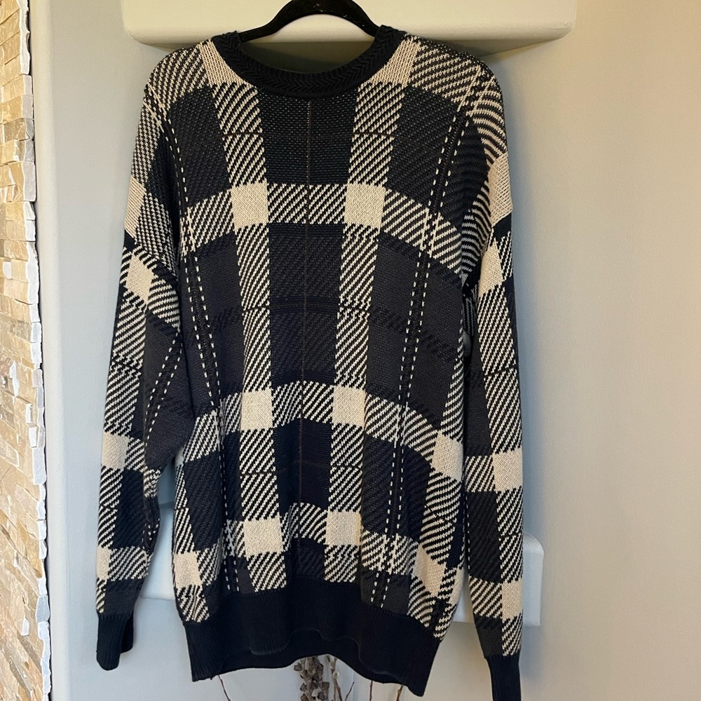 Plaid/ Checkered style oversized sweater